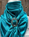 35X35" Solid Teal Wild Rag / Scarf WRS5 - Buckle Wild Rag Slides - Assorted