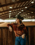 RUST VELVET PERFORMANCE RODEO SHIRT