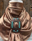 35X35" Solid Tan Wild Rag / Scarf WRS7 - Buckle Wild Rag Slides - Assorted