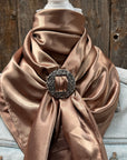 35X35" Solid Tan Wild Rag / Scarf WRS7 - Buckle Wild Rag Slides - Assorted