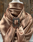 35X35" Solid Tan Wild Rag / Scarf WRS7 - Buckle Wild Rag Slides - Assorted
