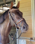 The Sun King Brown Patent Leather Snaffle Bridle