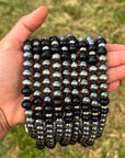 Black Onyx & Sterling Silver Pearl Choker – 14”