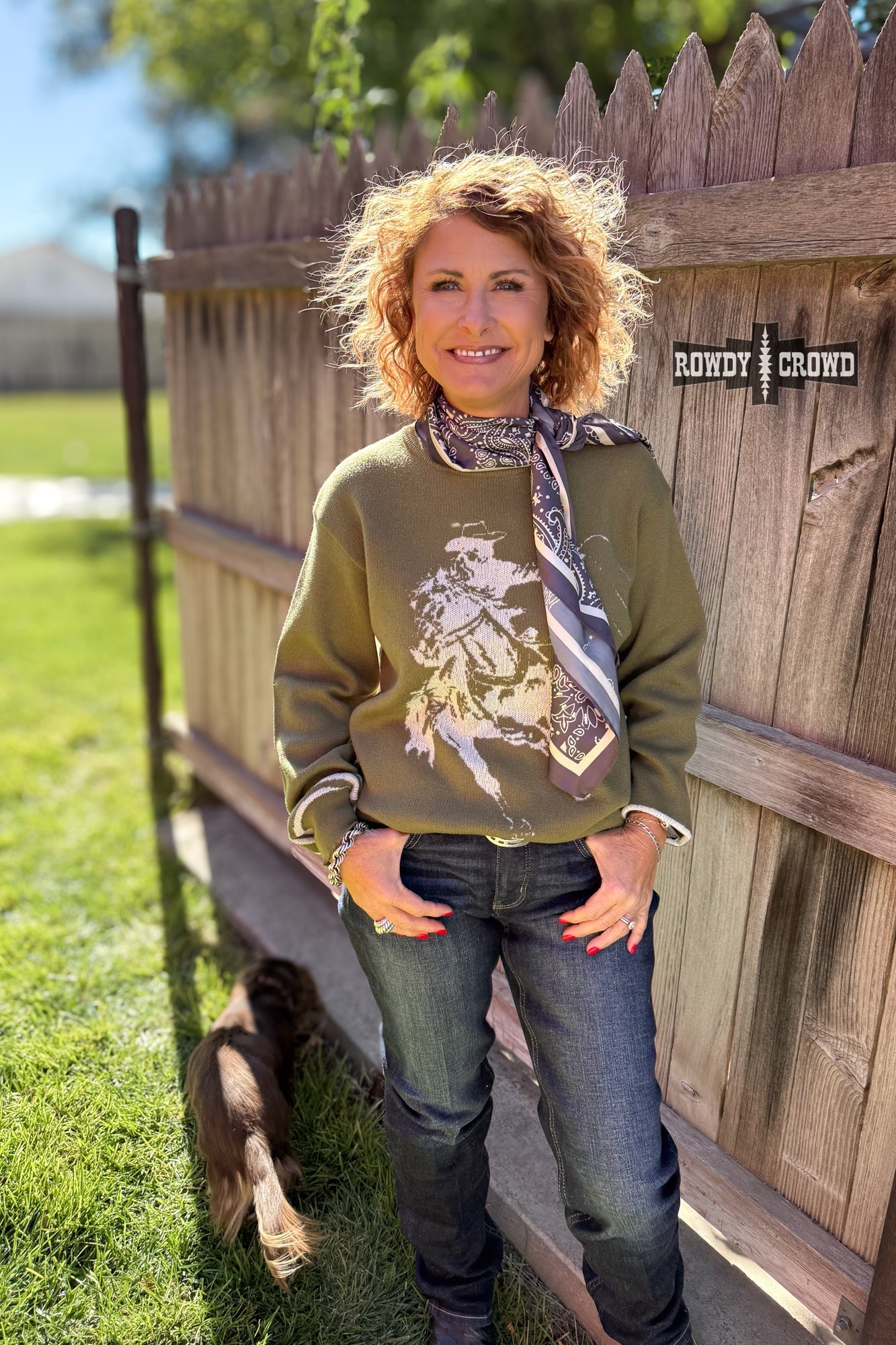 OLIVE Wild &amp; Western Sweater