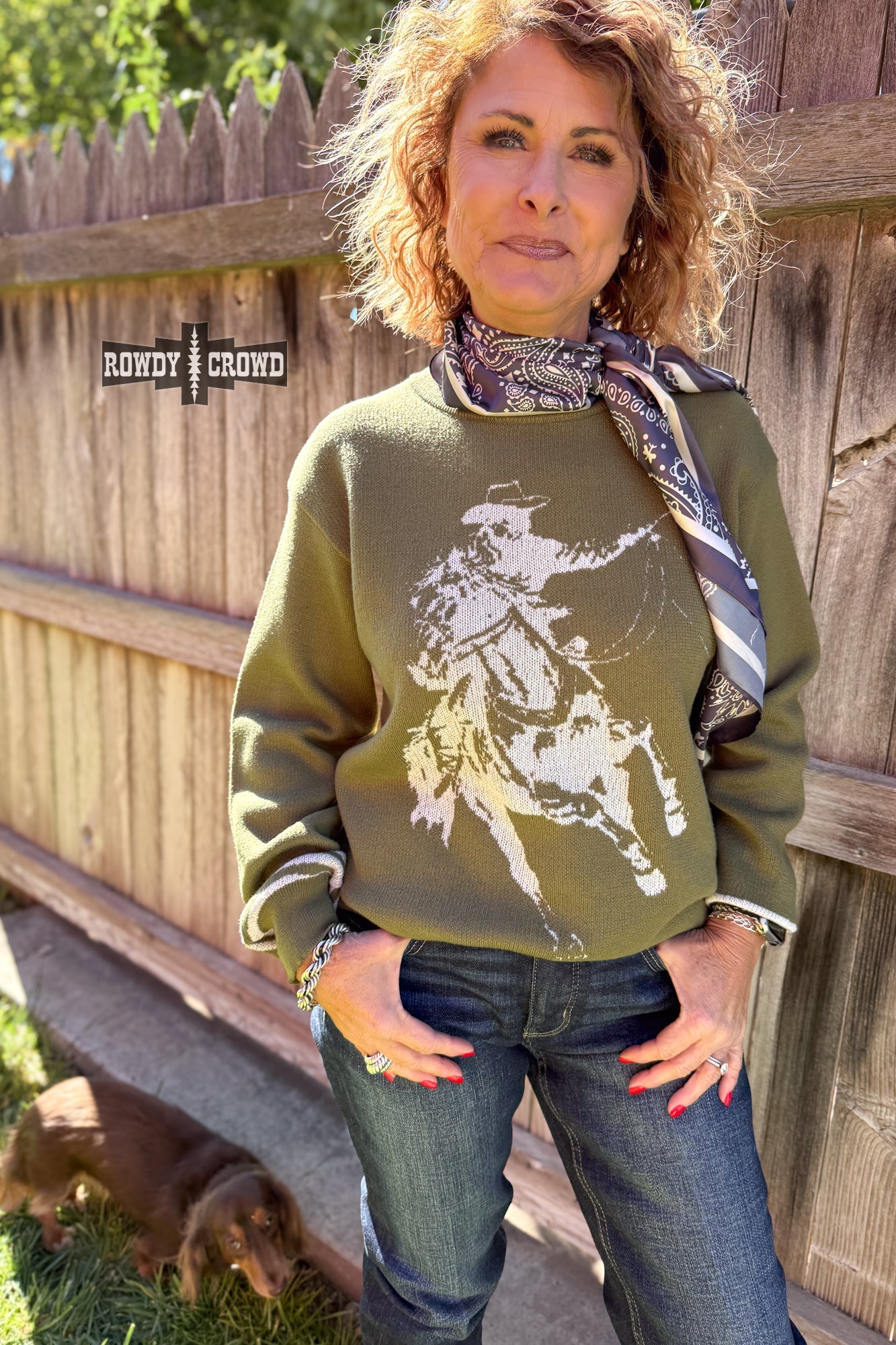 OLIVE Wild &amp; Western Sweater
