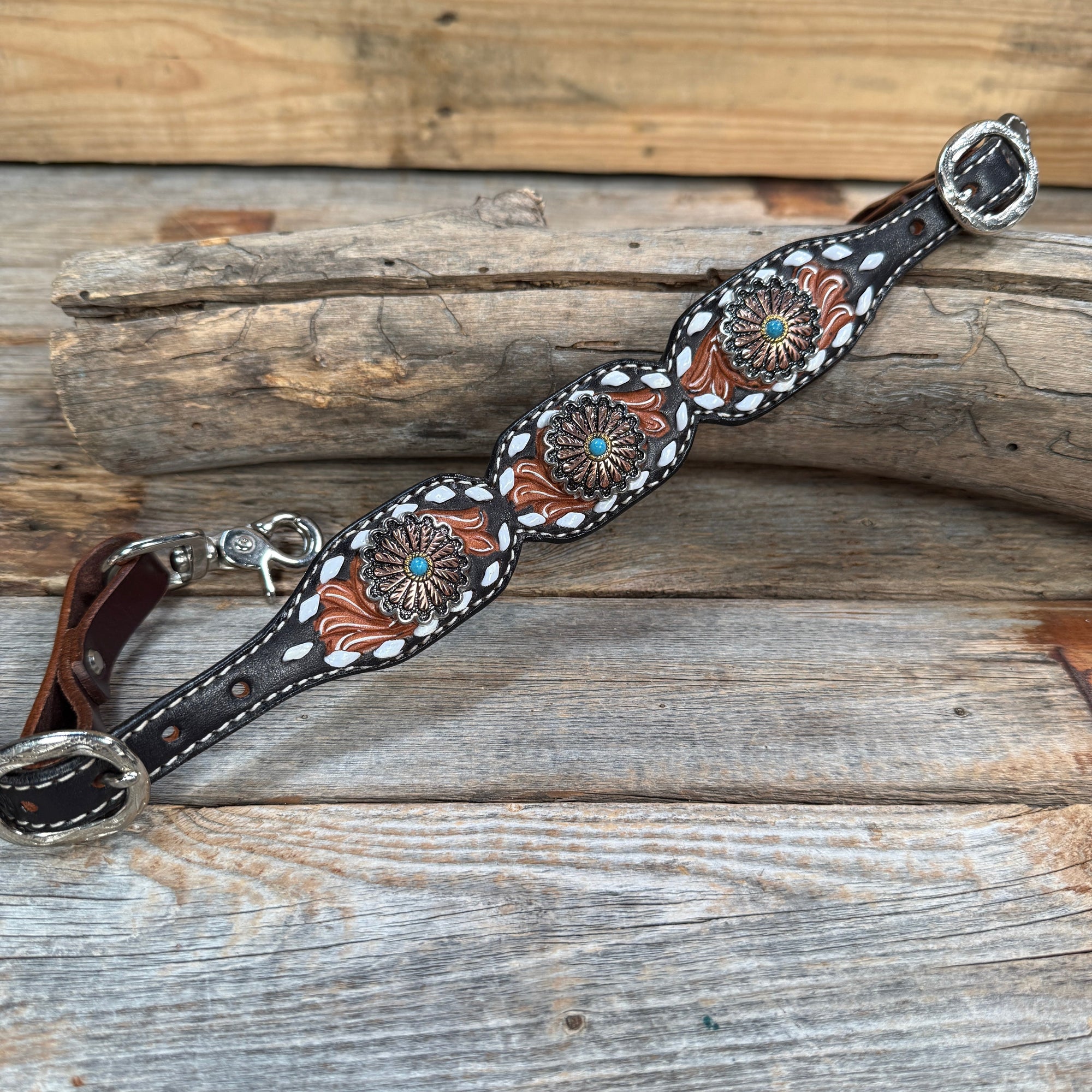 Light Oil Buckstitch Wither Strap 