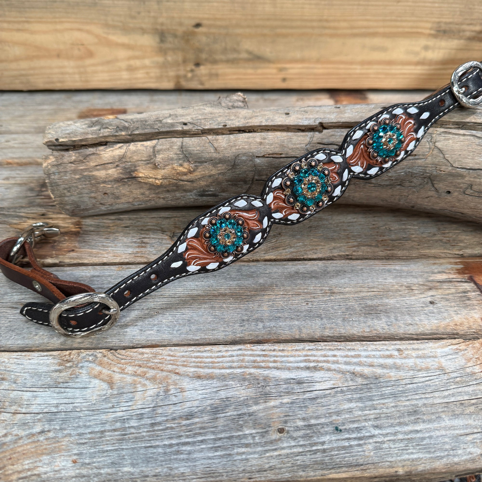 Light Oil Buckstitch Wither Strap 