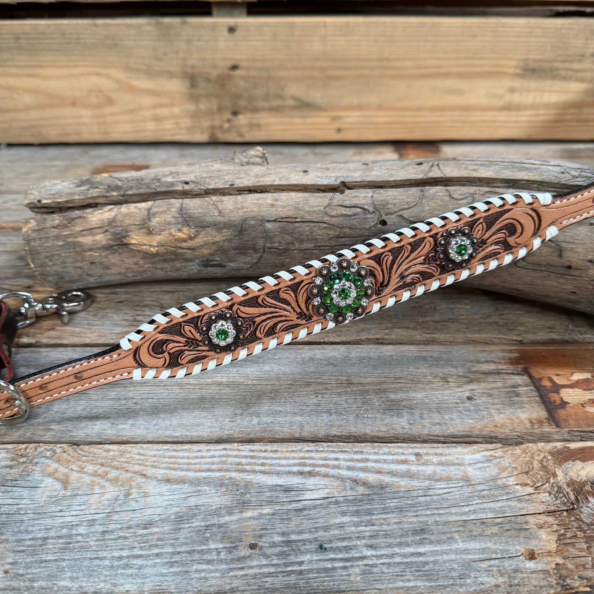 Light Oil Whipstitch Wither Strap 