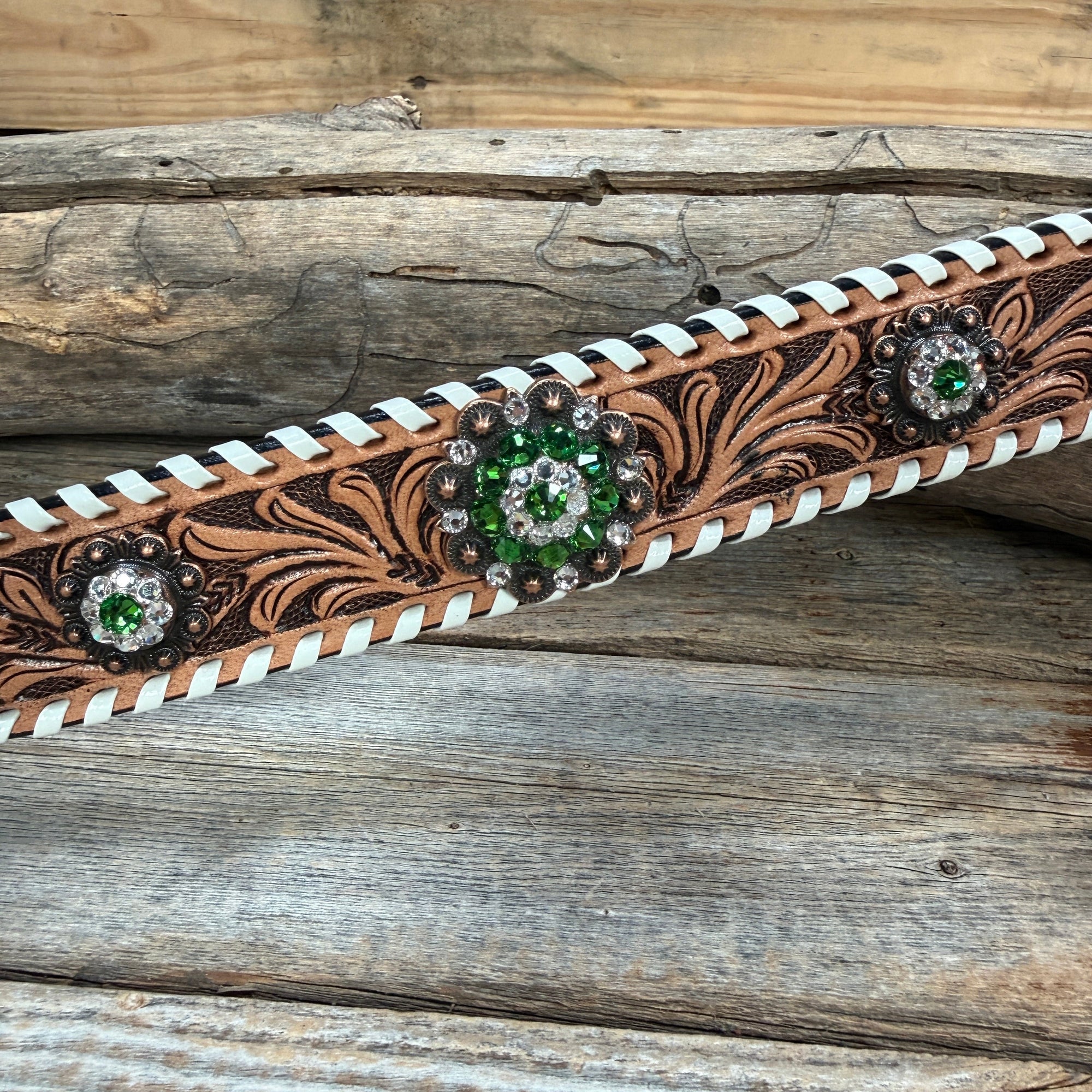 Light Oil Whipstitch Wither Strap 