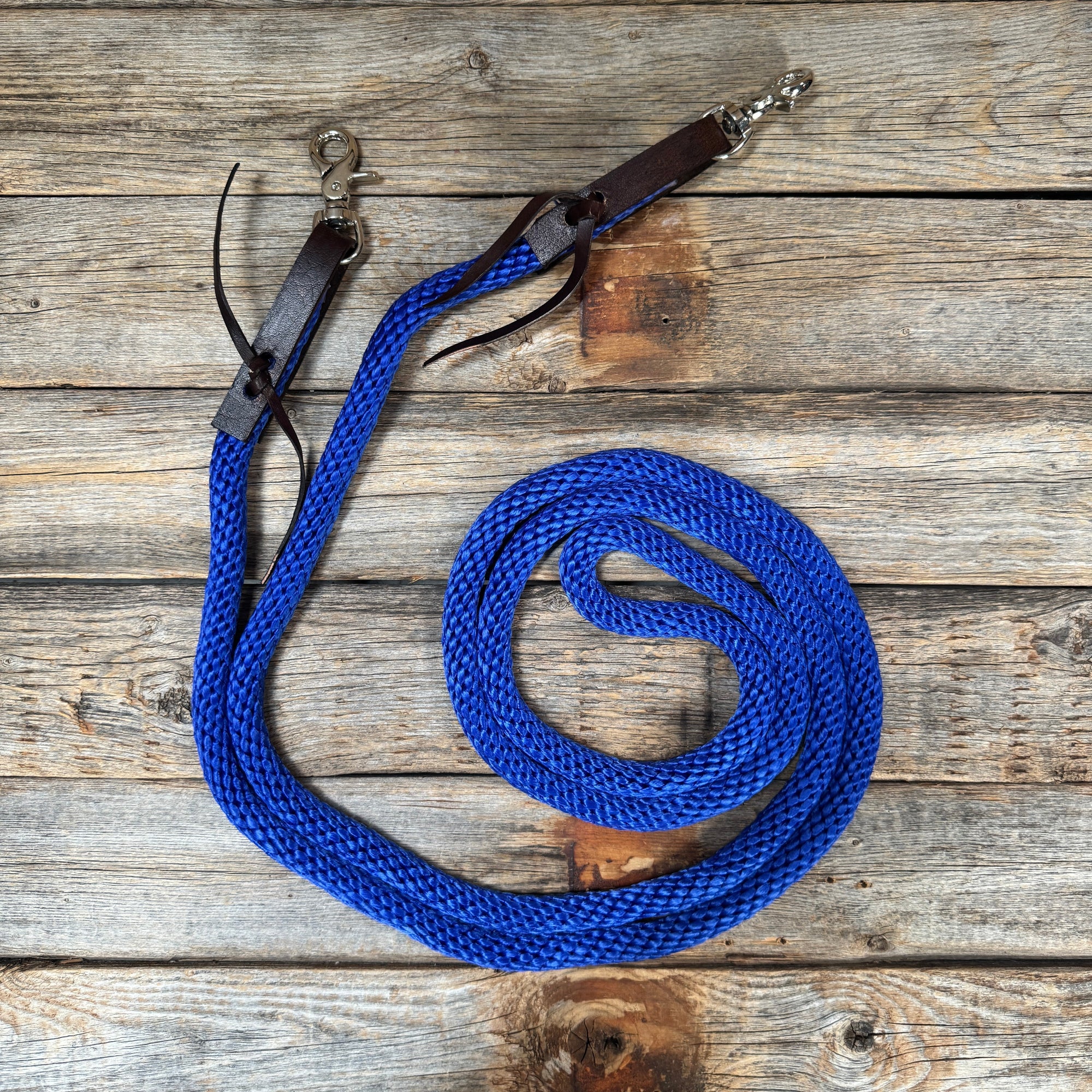 Cobalt Nylon Barrel Racing Reins 