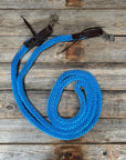 Blue Nylon Barrel Racing Reins 