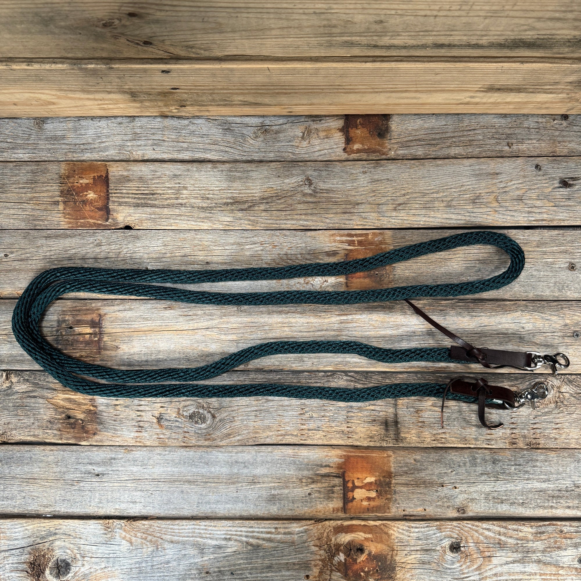 Emerald Nylon Barrel Racing Reins 