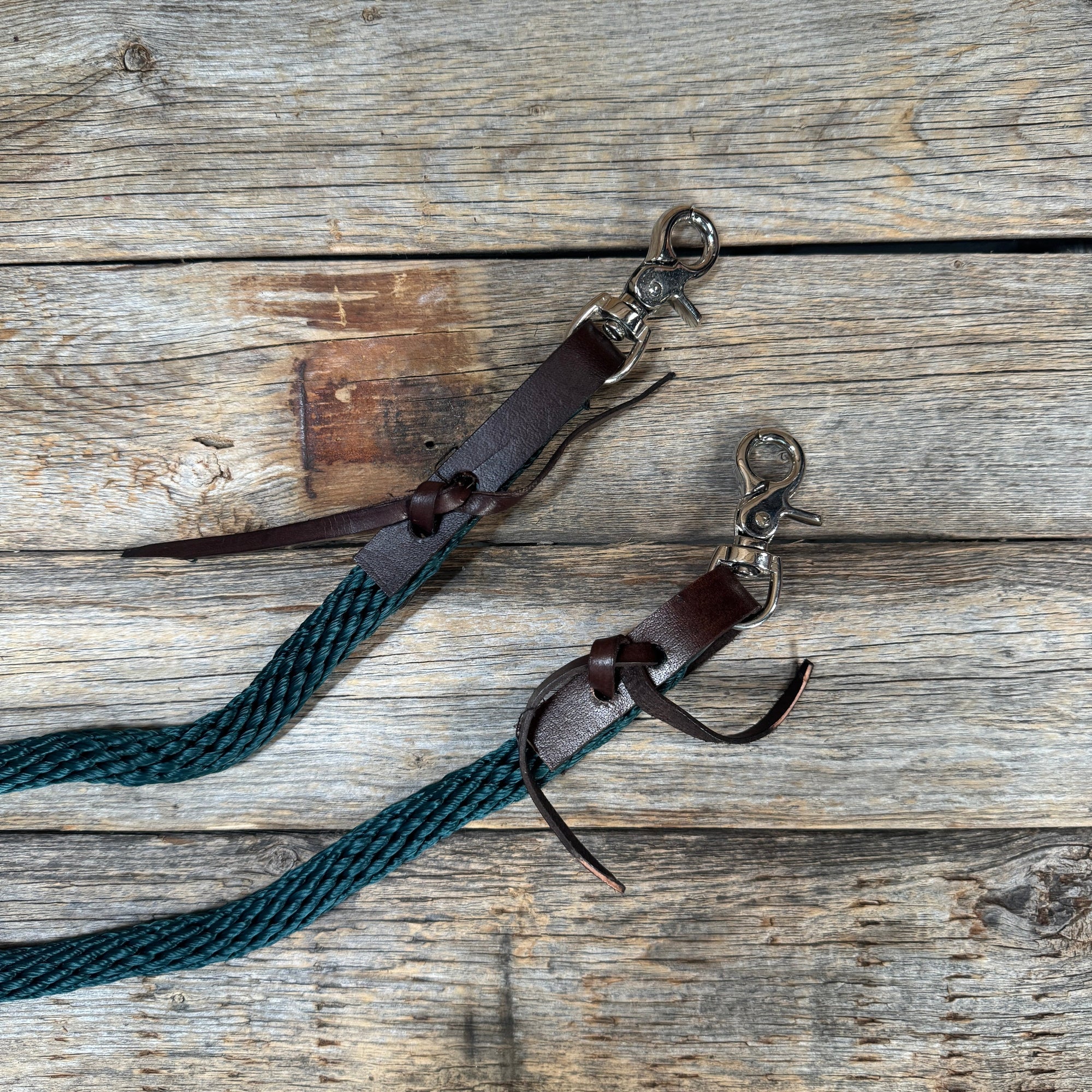 Emerald Nylon Barrel Racing Reins 