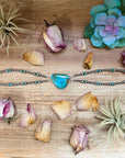 Sterling Silver & Turquoise Choker – 13” + Extender – Handmade In-House by The Bijoux FAB