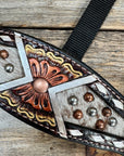 Black Nylon Halter with Cowhide Leather Noseband