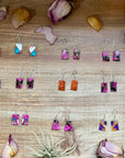 Slab Earrings – Lightweight Dangle – 1.5” – Made in USA – Multiple Stone Options