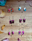 Slab Earrings – Lightweight Dangle – 1.5” – Made in USA – Multiple Stone Options