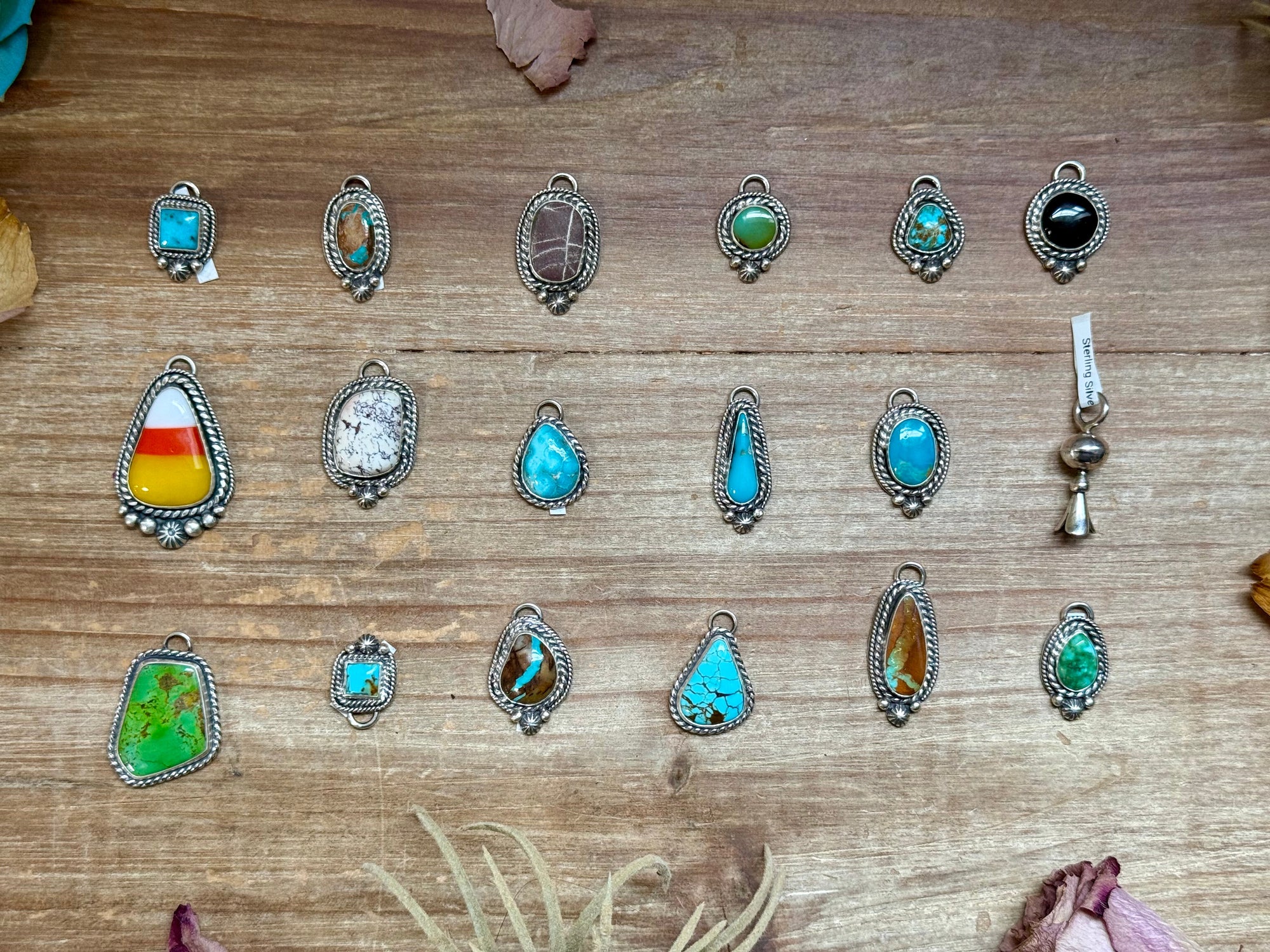 Sterling Silver &amp; Turquoise Charms – Handmade by Jason Ogg &amp; Shay Pfeiffer – USA Made – Pick Your Favorite