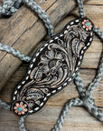Bronc Noseband Mule Tape Halter with Turquoise Sunflower Western Conchos 
