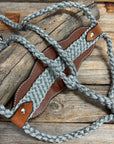 Bronc Noseband Mule Tape Halter with Turquoise Sunflower Western Conchos 