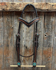 Foxtail Teal/Champagne Browband, One Ear & Breastcollar Tack Set
