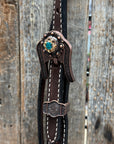 Foxtail Teal/Champagne Browband, One Ear & Breastcollar Tack Set