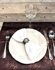 Copper Clear Crystal Concho Napkin Ring 