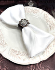 Copper Clear Crystal Concho Napkin Ring 
