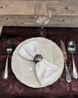 Antique Silver Texas Star Western Concho Napkin Ring 