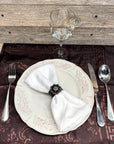Copper Teal/Champagne/Topaz Crystal Concho Napkin Ring 