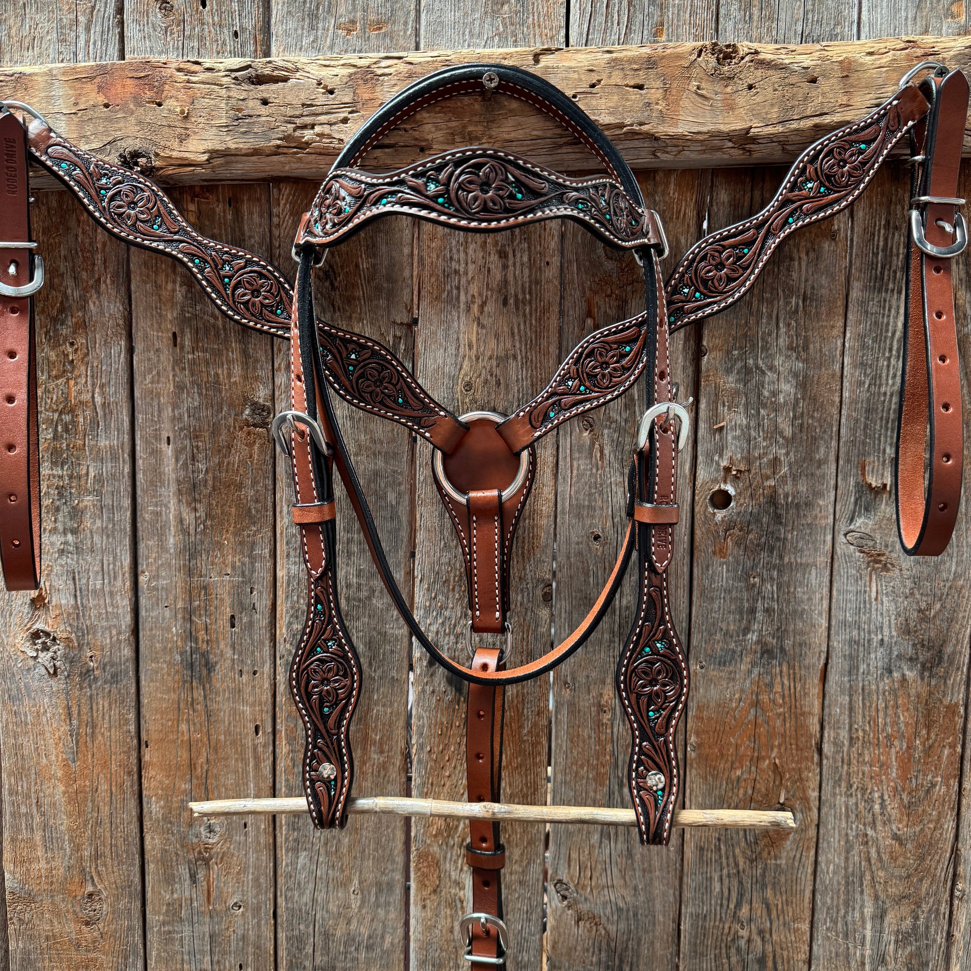 Floral and Teal Dot Pony Tack Set 