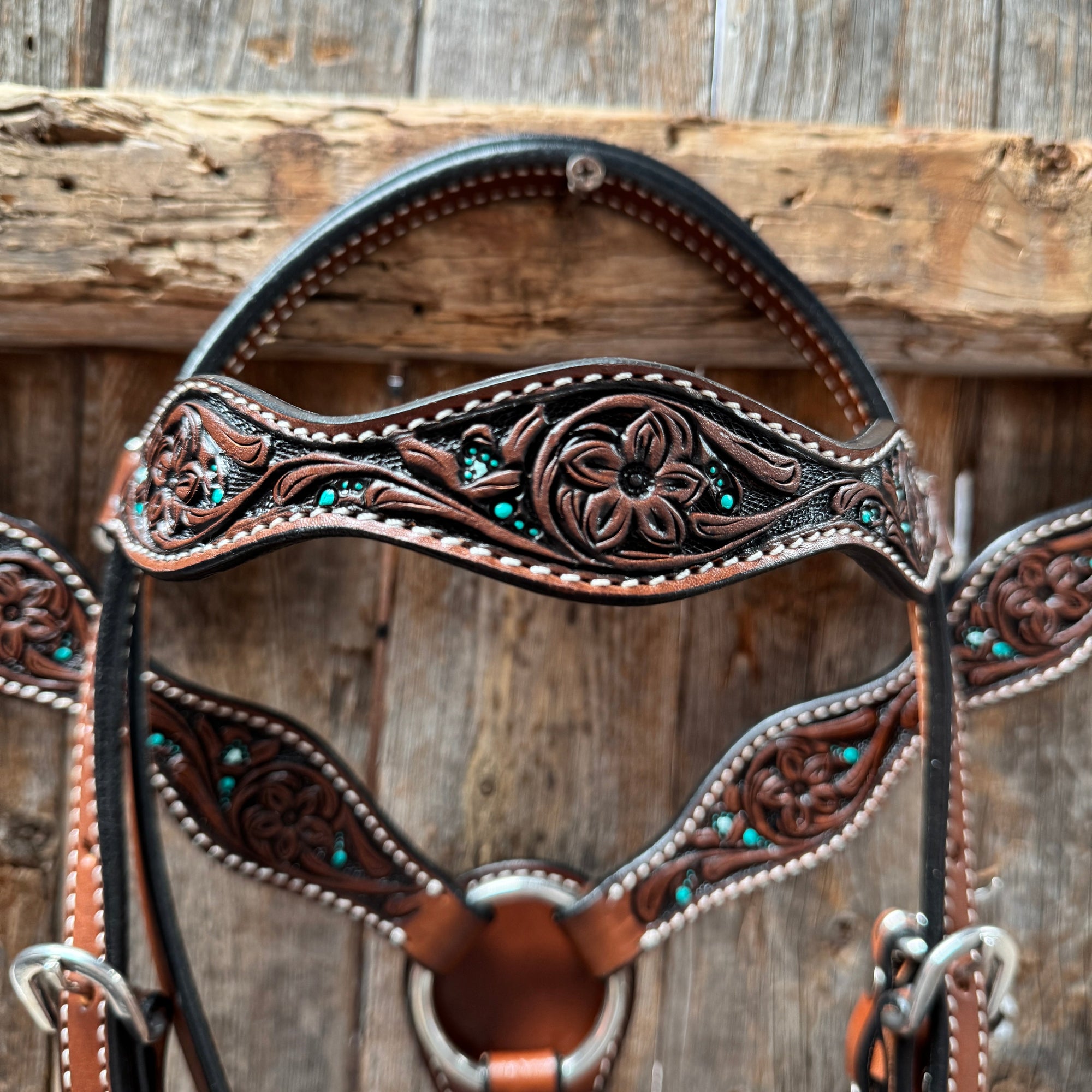 Floral and Teal Dot Pony Tack Set 