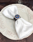 Bright Silver Red/White/Blue Crystal Concho Napkin Ring 