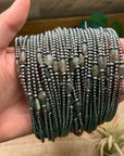 Sterling Silver Pearl & Labradorite Necklace – 16”