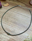 Sterling Silver Pearl & Labradorite Necklace – 16”