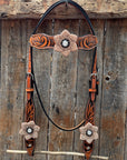 Zebra Rose Gold and Clear Browband / Breastcollar Tack Set 