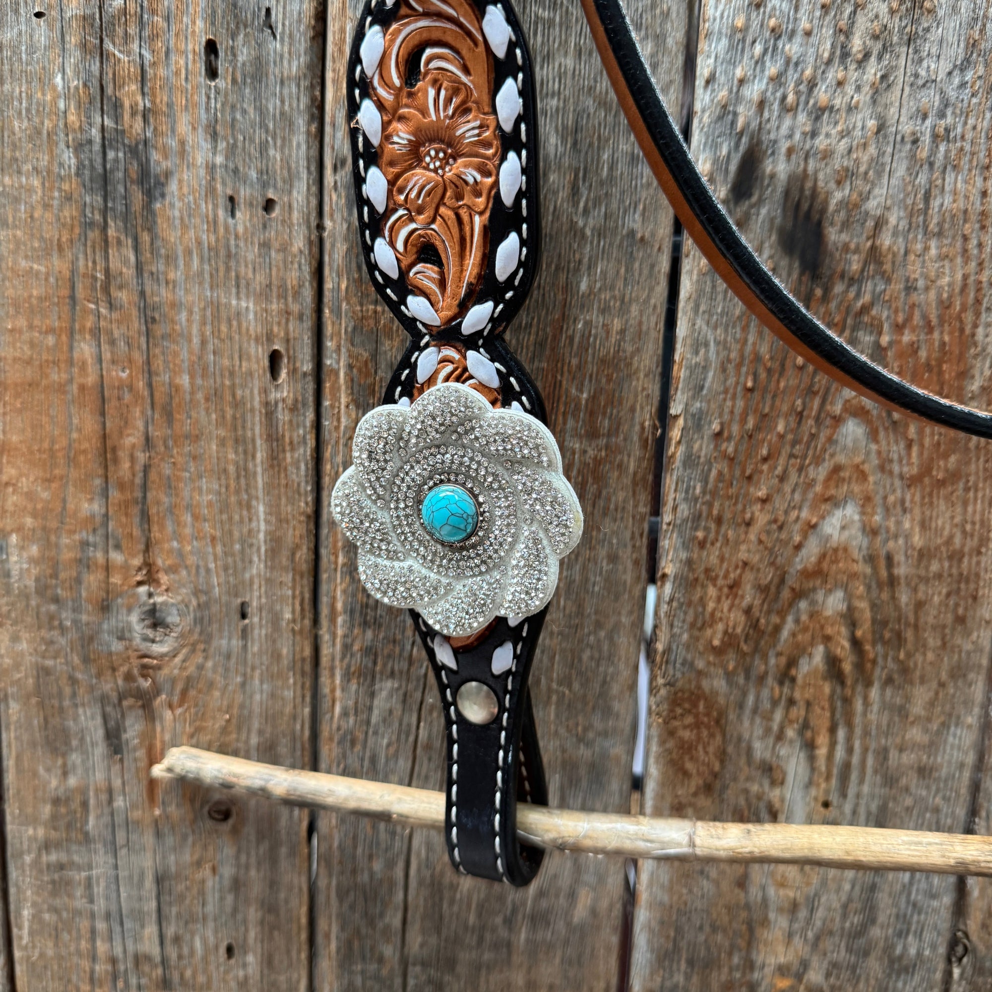 Classic Turquoise and Silver Browband Tack Set  