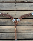 Light Oil Honeycomb Clear and Stars One Ear / Breastcollar Tack Set 