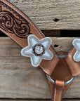 Light Oil Honeycomb Clear and Stars One Ear / Breastcollar Tack Set 