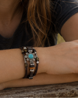 Western Flower Fashion Turquoise Bracelet