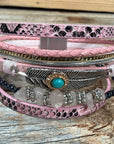 Pink Boho Multi Strand Wrap Bracelet