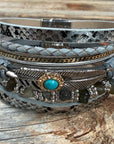 Grey Boho Multi Strand Wrap Bracelet