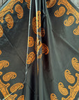 35X35" Dark Olive & Orange Paisley Wild Rag | Scarf WR3453