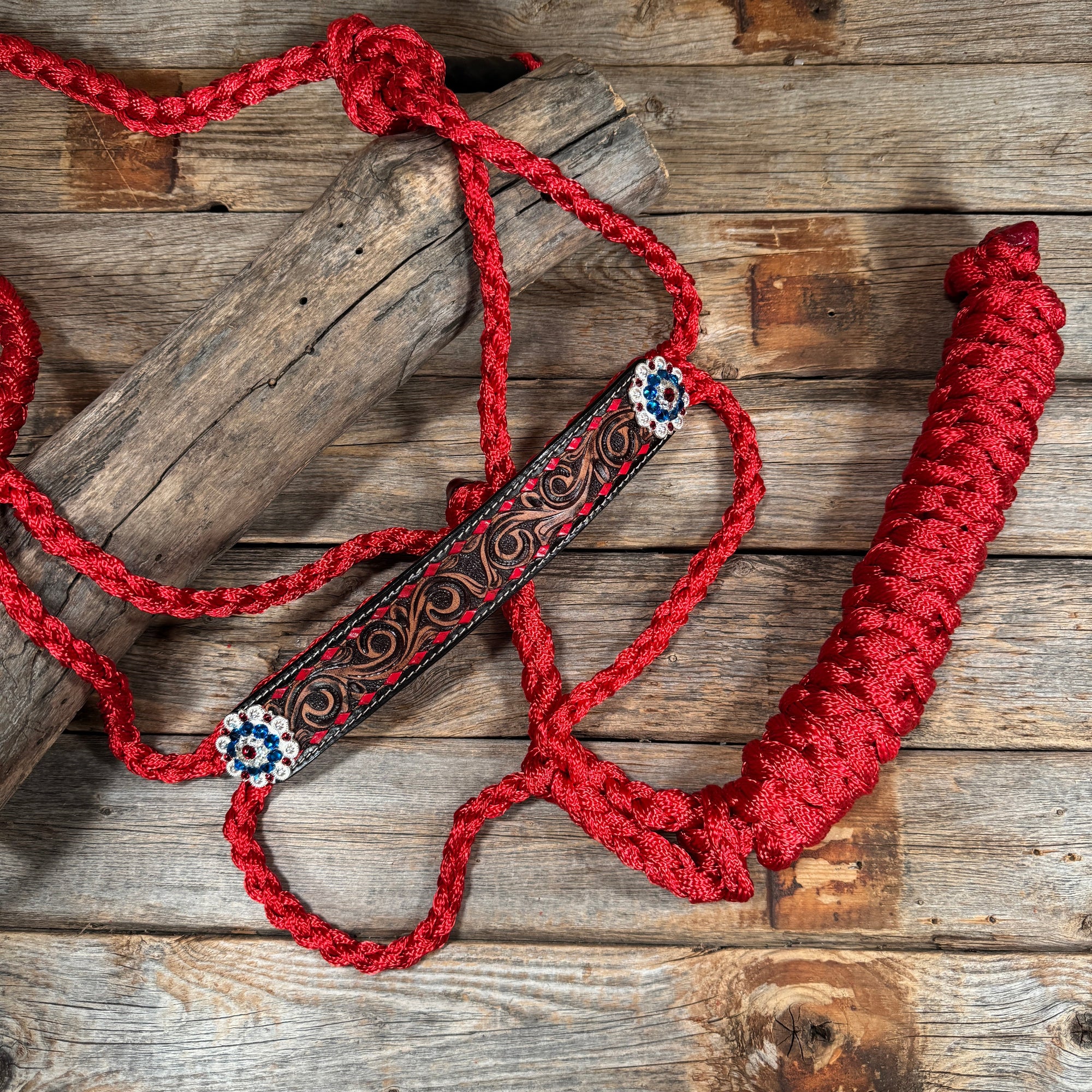 Red Mule Tape Halter - Red White &amp; Blue 