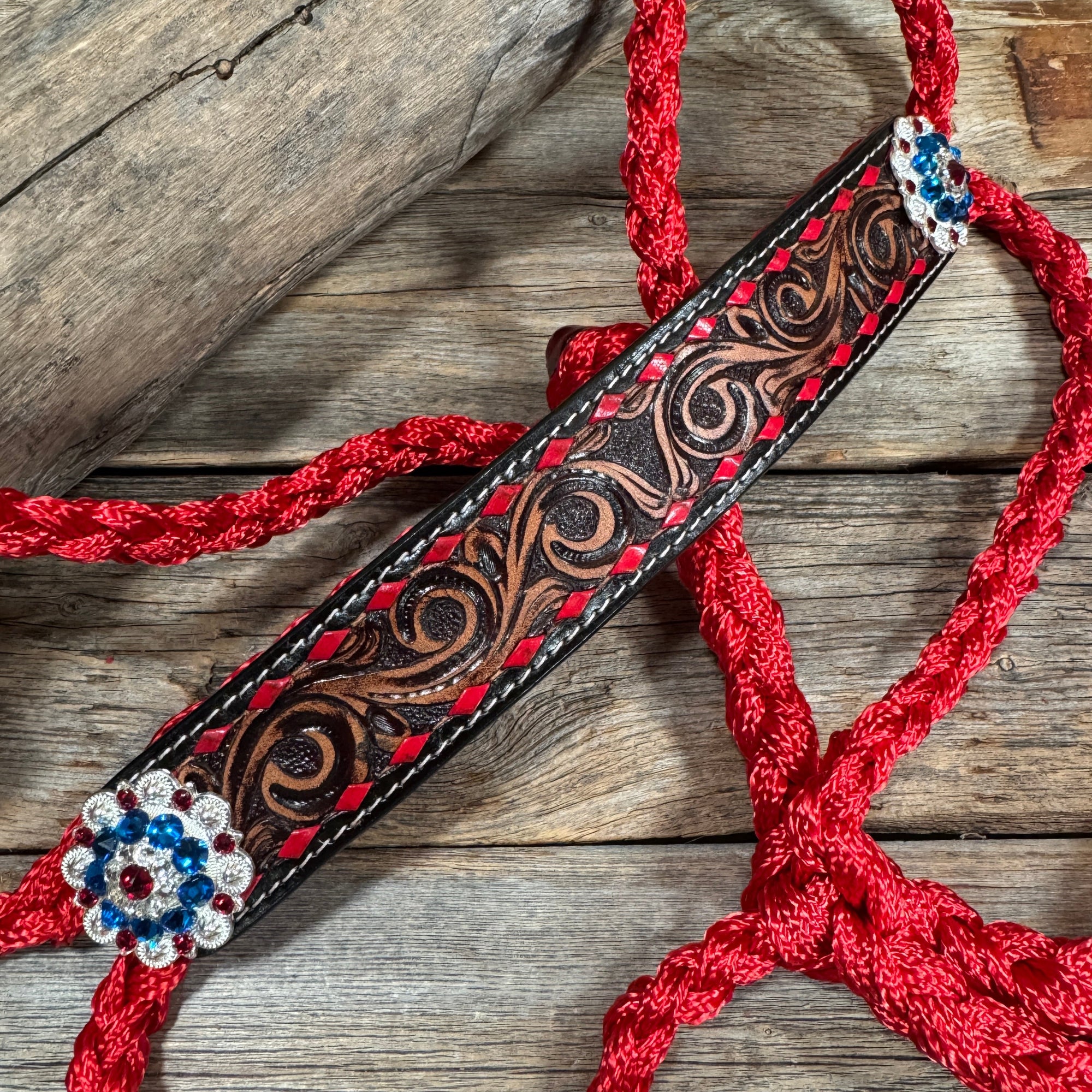 Red Mule Tape Halter - Red White &amp; Blue 