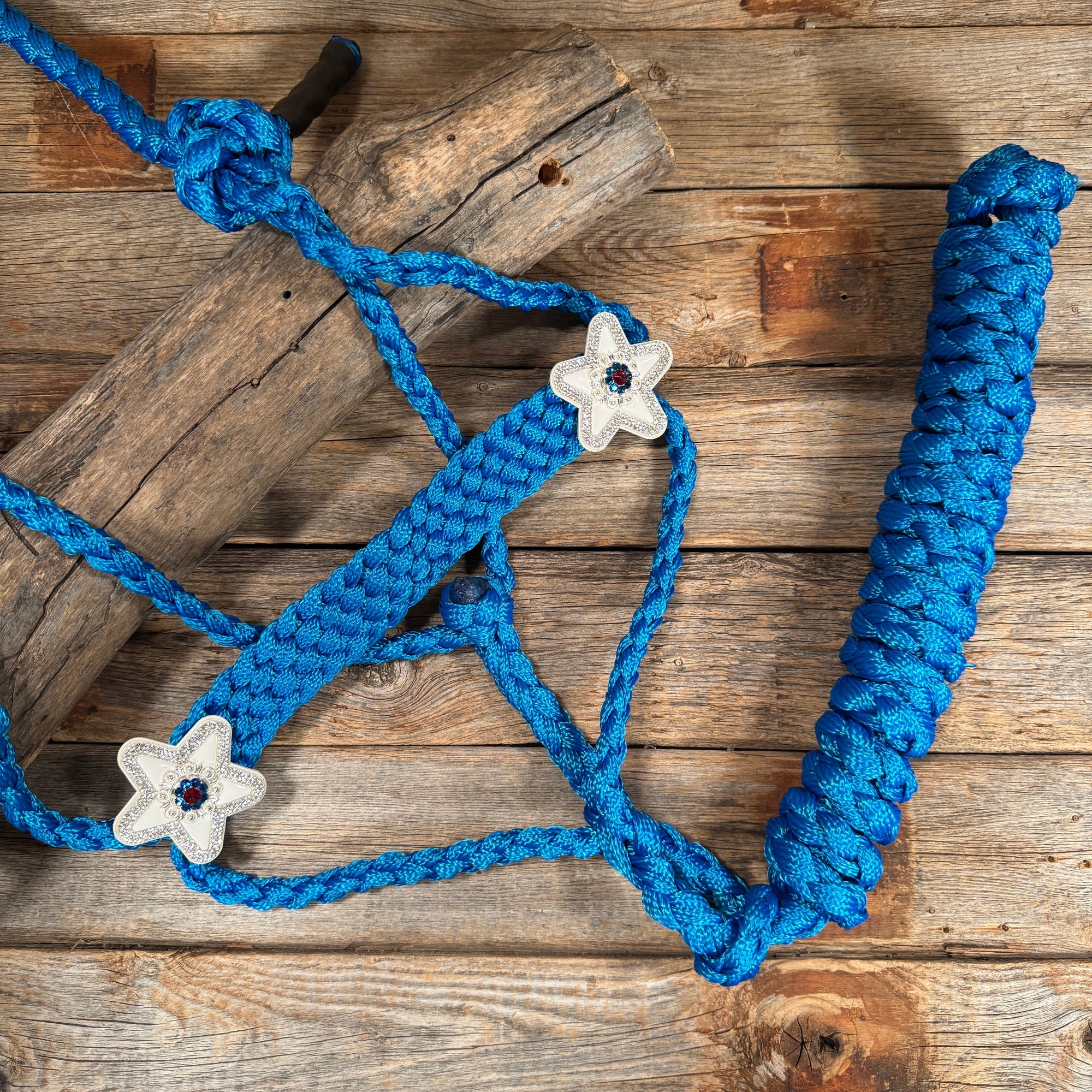 Blue Mule Tape Halter - White Star 