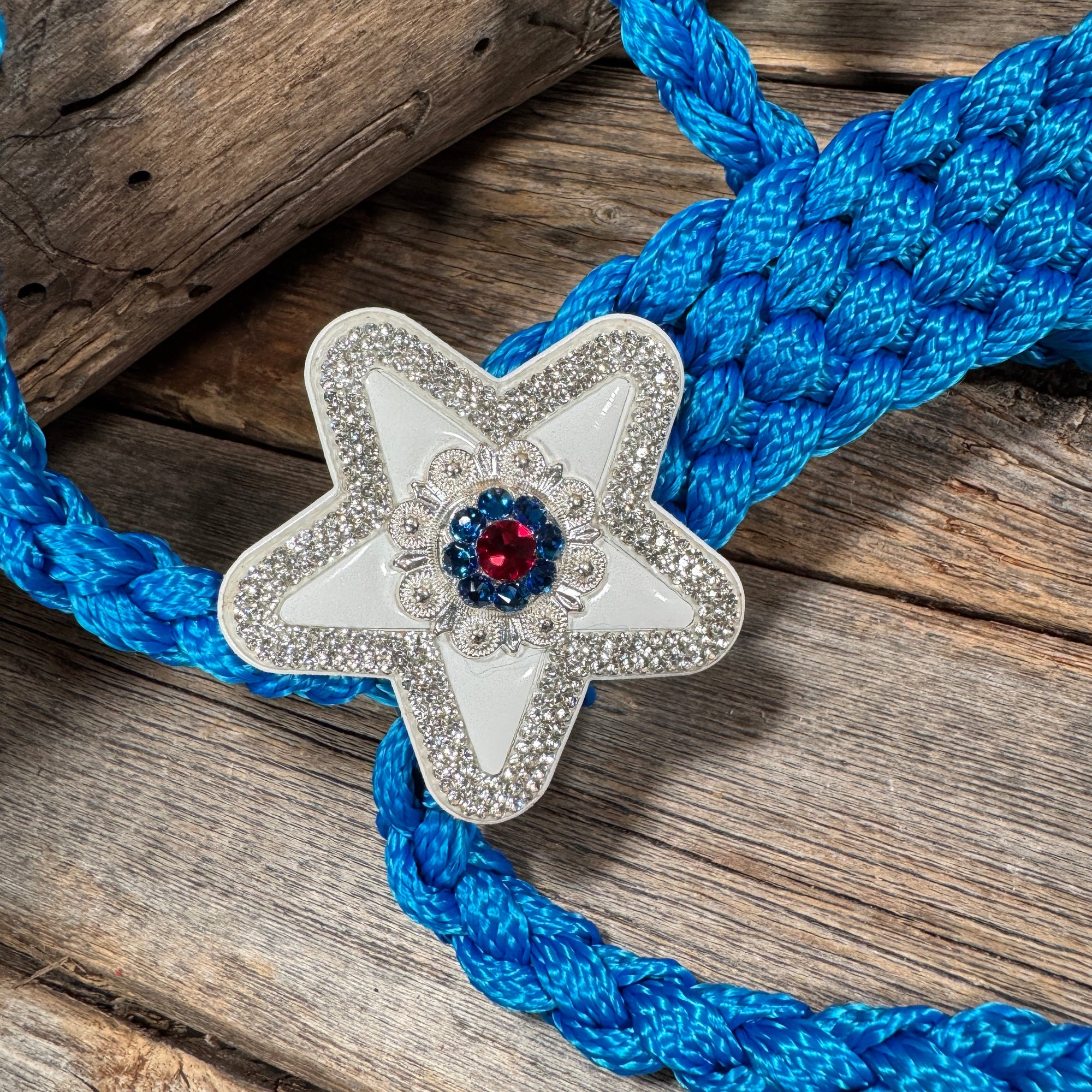 Blue Mule Tape Halter - White Star 