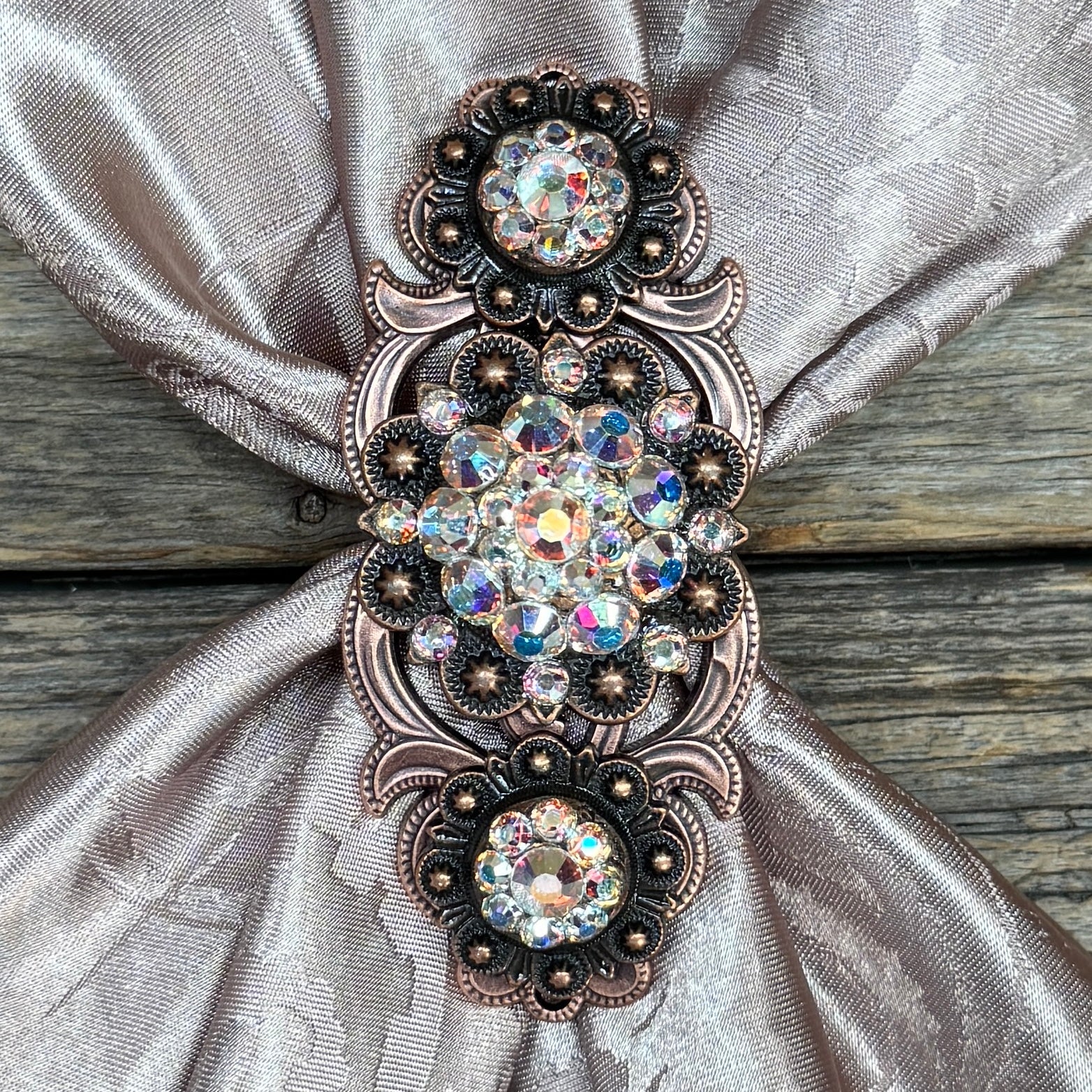 Triple Crystal Concho Slide 