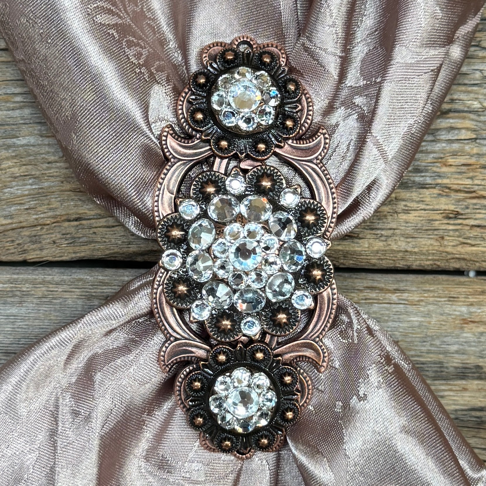 Triple Crystal Concho Slide 