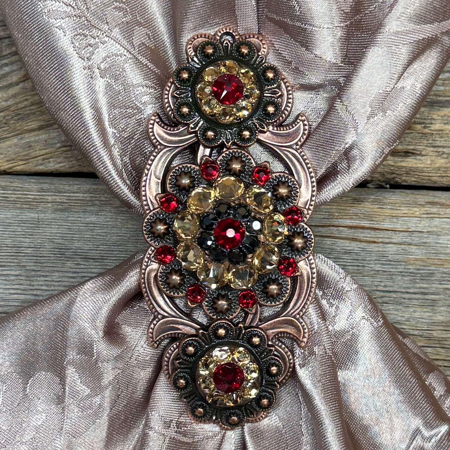 Triple Crystal Concho Slide 